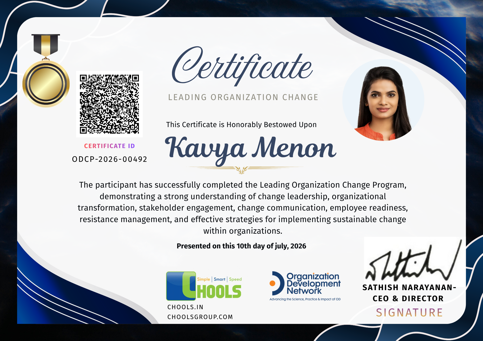 Leading Organization Change Program Certificate